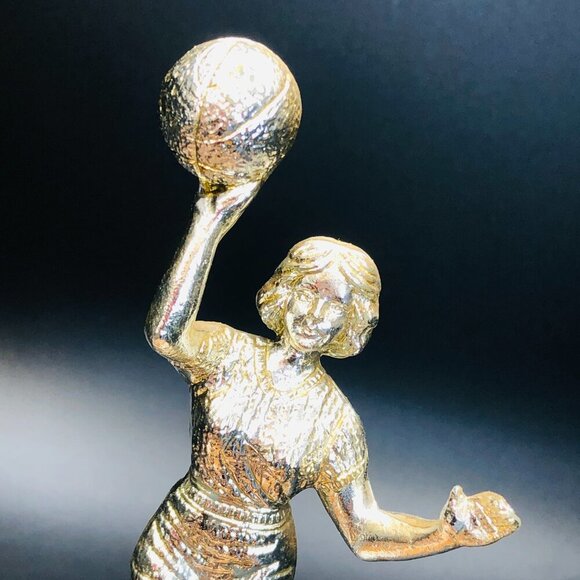 60s Beauce Ceramic Lady Basketball Athlete Trophy Ashtray - RARE - She Shed Room - Picture 4 of 11